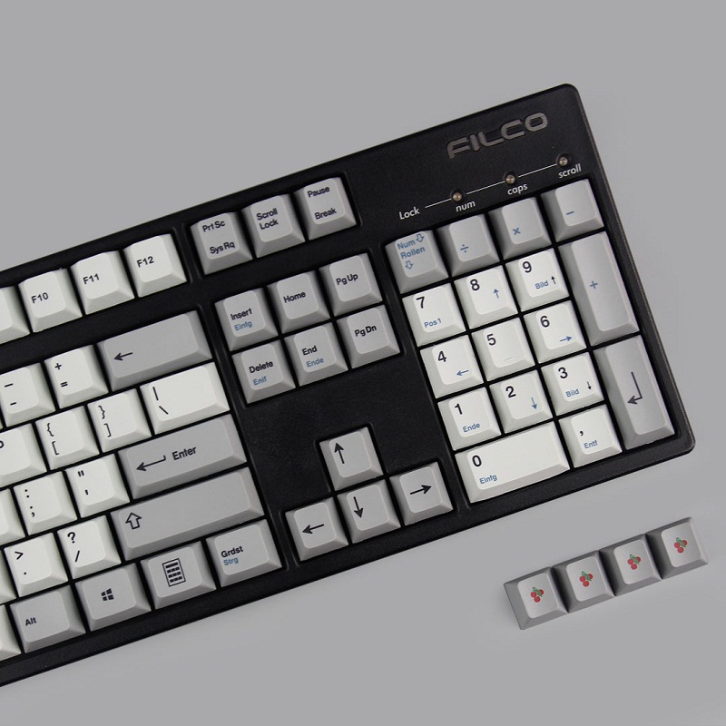 Original Retro White and Gray 108 Keycaps PBT 승화 플러스.