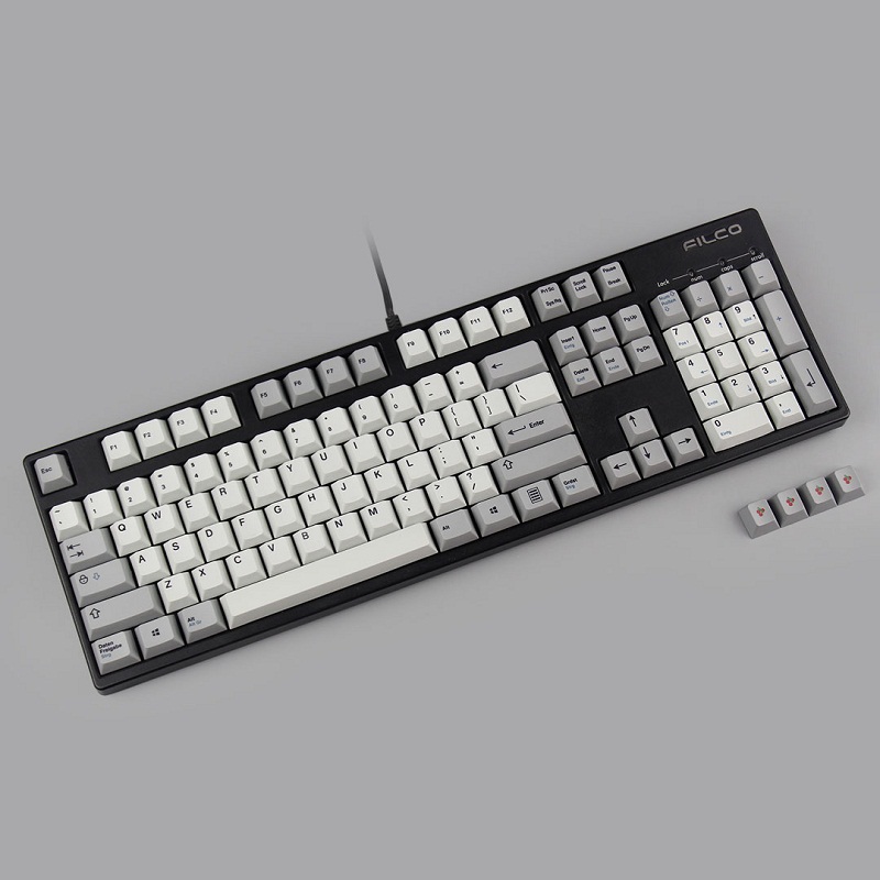 Original Retro White and Gray 108 Keycaps PBT 승화 플러스.