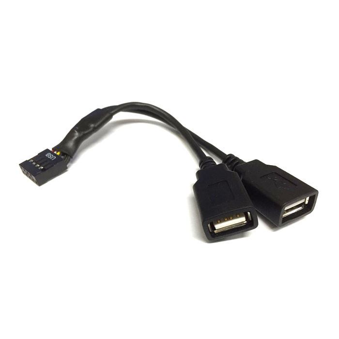 3RSYS USB 2포트 to USB 2열 10PIN 변환케이블